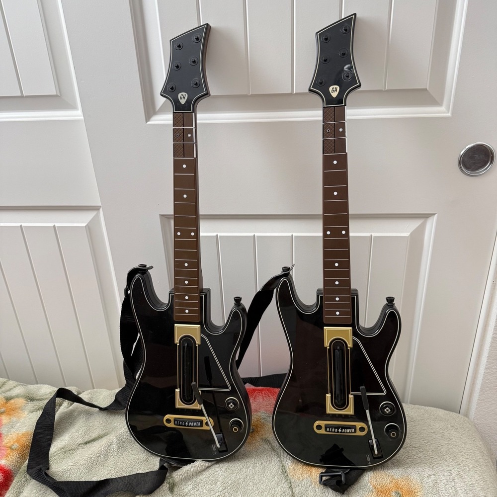 Activision 0000654 Guitar Hero Power Wireless Controller Set w/ Strap No Dongle